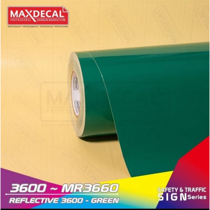 STICKER MAXDECAL REFLECTIVE GREEN / Hijau Tua 3600 MR3660 Meteran