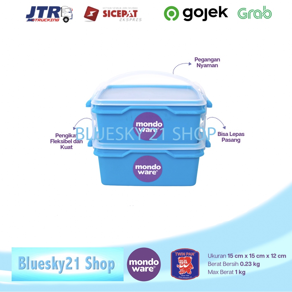 RANTANG BEKAL MURAH / RANTANG MAKANAN 2 SUSUN MONDOWARE RT 18-2 / TEMPAT MAKAN ANAK MURAH / BEKAL AN