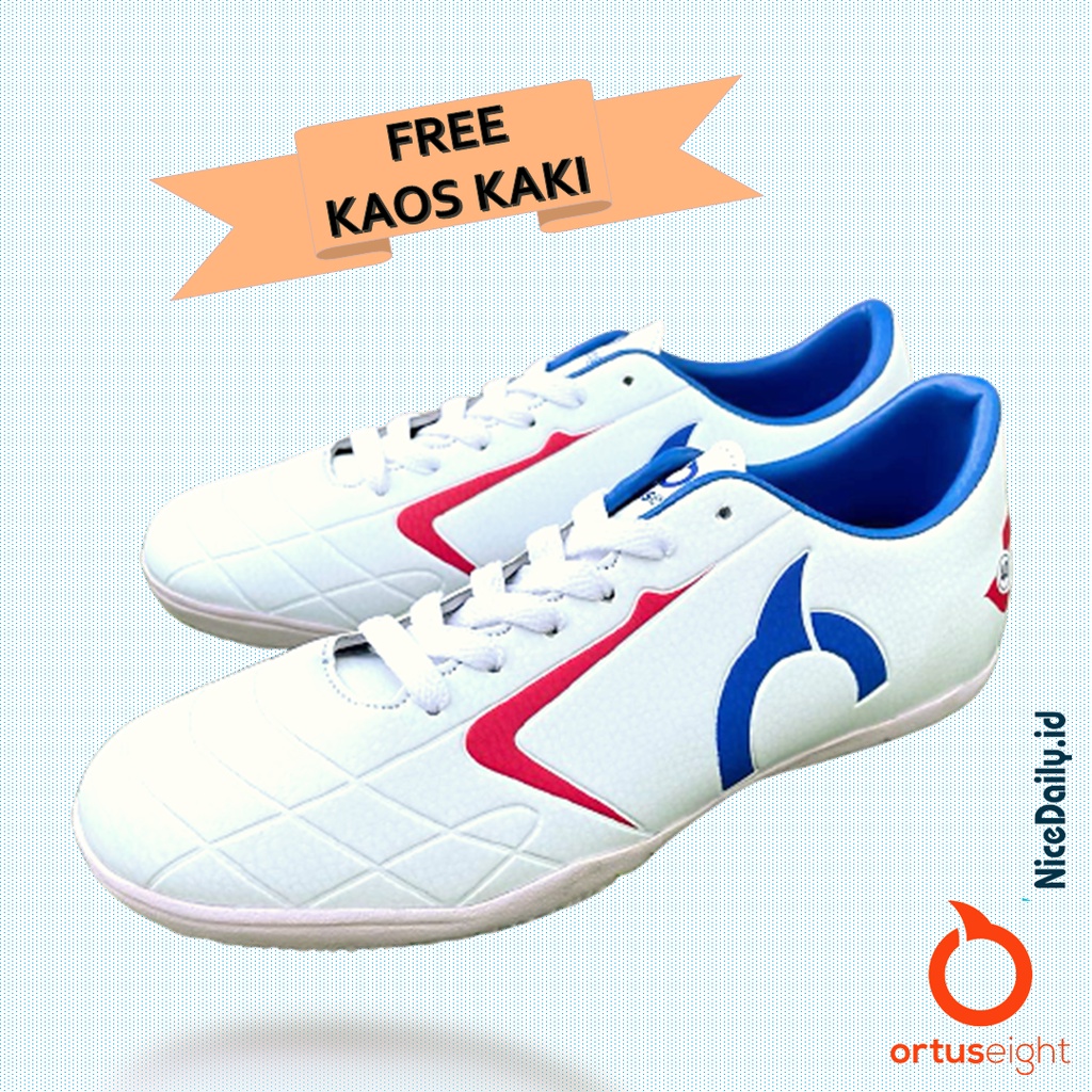 Sneaker Olahraga Premium Sepatu Futsal Ortuseight Forte Luminare IN Ortred Blue White