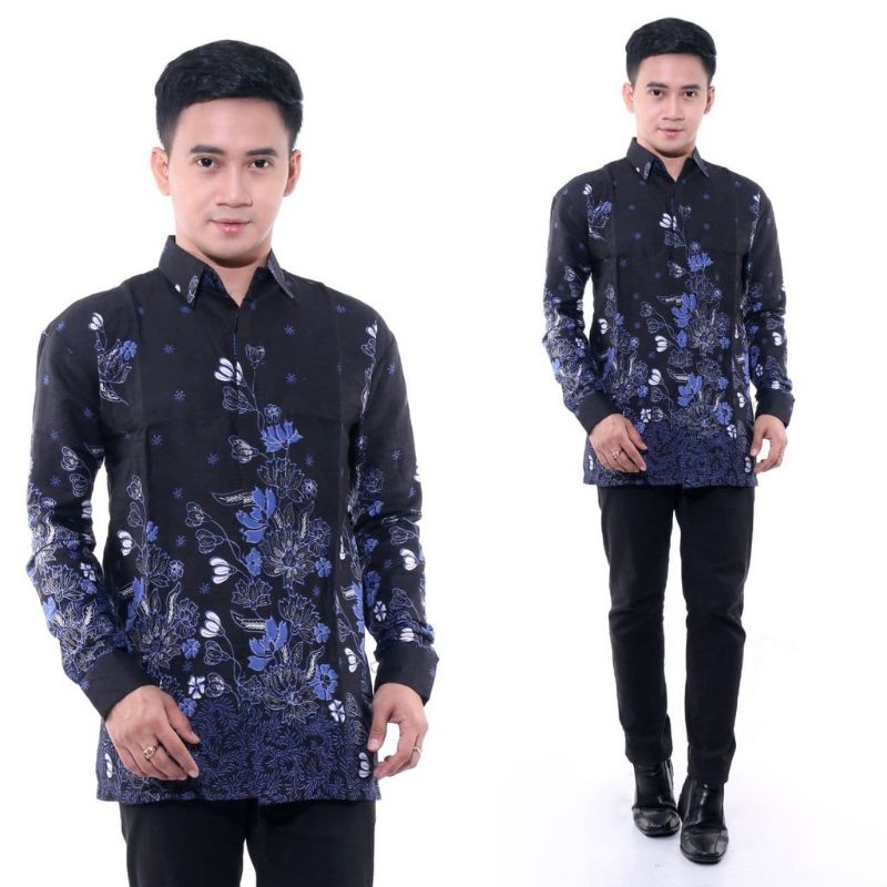 kemeja batik lengan panjang size m L XL XXL terbaru terlaris