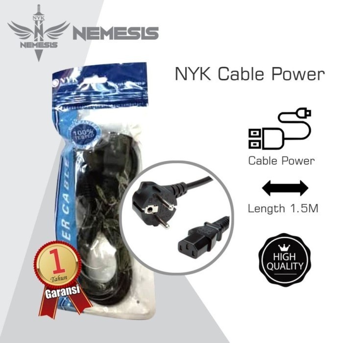 Kabel Power PC/Komputer/CPU/Printer/UPS/Power Supply/LCD/Monitor NYK