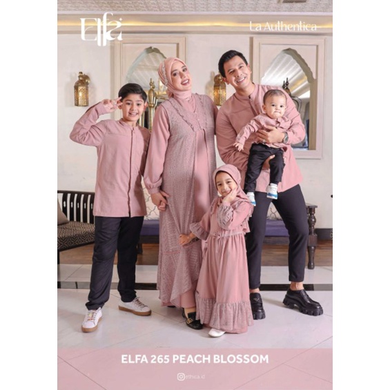Baju Gamis Elfa 265 Peach blossom