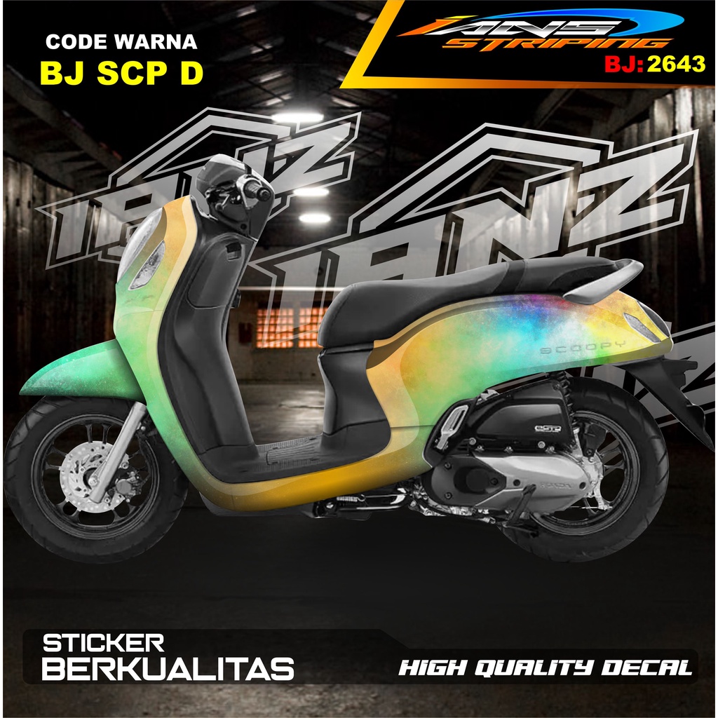 STICKER DECAL HONDA SCOOPY FULL BODY NEW DESAIN LIMITED EDITION / STICKER VARIASI SCOOPY TERBARU  / STICKER SCOOPY