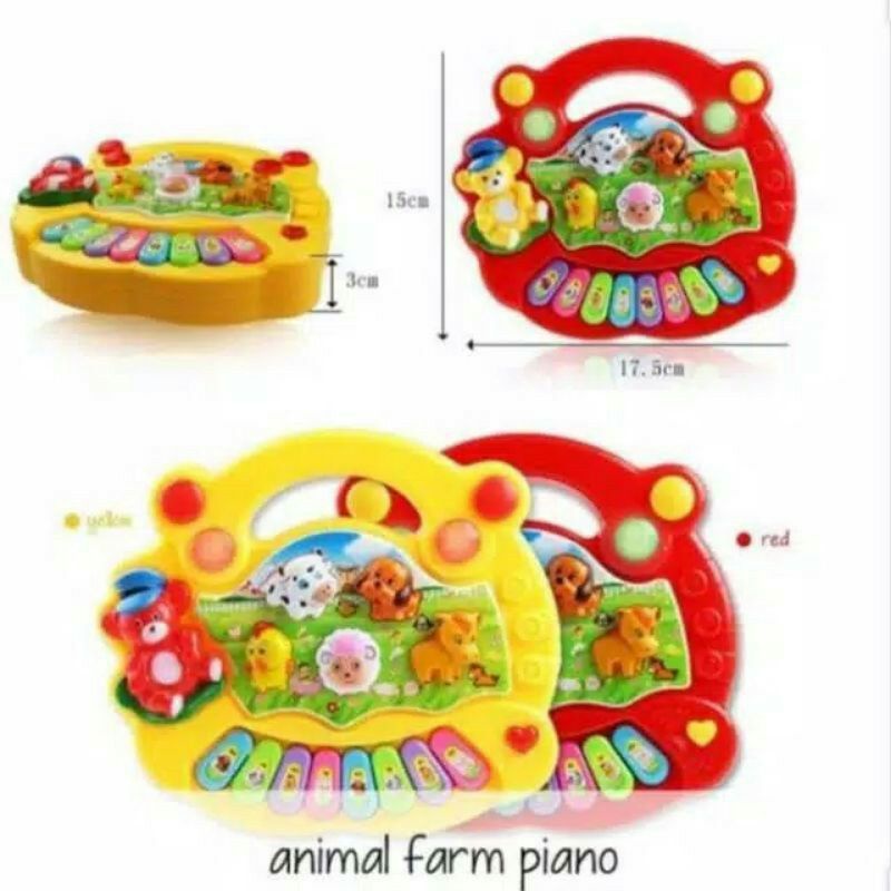 Piano Animal Farm/mainan piano musik dan suara hewan peternakan/mainan edukasi buat anak