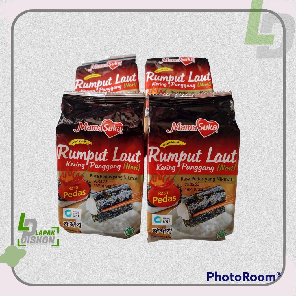 

Makanan ringan , rumput laut , mamasuka , rumput laut rasa pedas , isi 2 pcs , rumput laut murah , bisa dicampur nasi , bisa juga buat cemilan