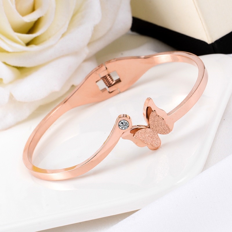 gelang bangle kupu titanium asli