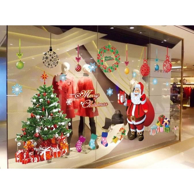 Christmas Sticker Natal / Hiasan Kaca Etalase Dekorasi Natal