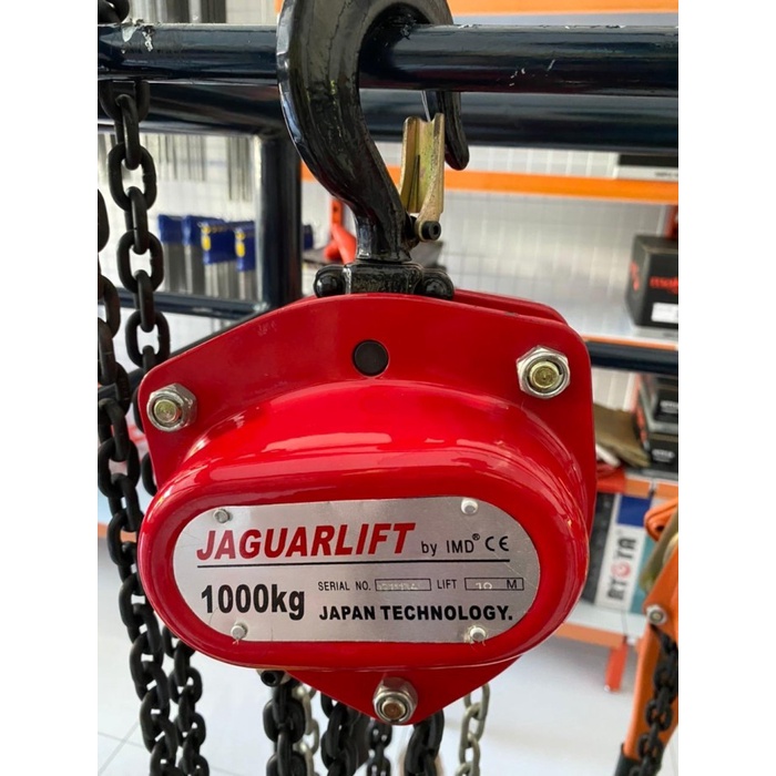 Jual Chain Block Jaguarlift 1 Ton x 10 Meter / Takel Katrol Kerekan