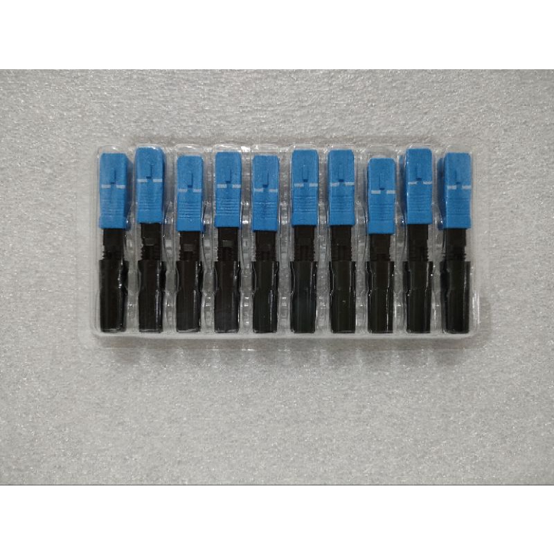 Fast Connector SC/UPC Fiber Optic / Konektor SC/UPC isi 10pcs, Model BIASA/ULIR/DRAT bukan buaya