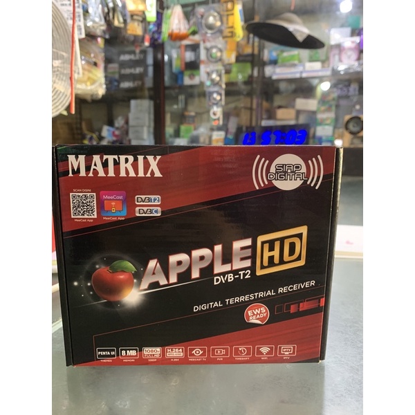 Set Top Box DVB-T2 Matrix Apple Merah
