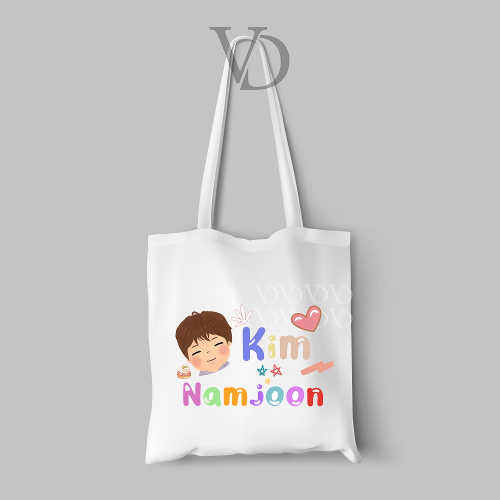 tote bag kanvas chibi kpop NEW EDITION/ tote bag korea band for army