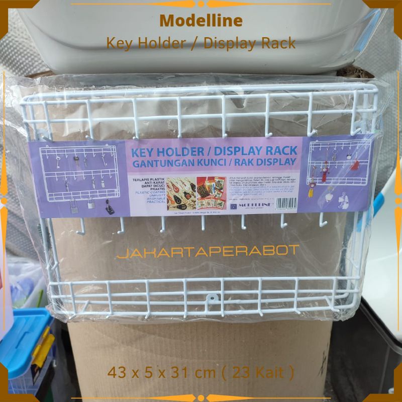 MODELLINE - Rak Tempat Gantungan Kunci Motor / Mobil ( 23 Kait ) Key Holder / Display Rack Modelline