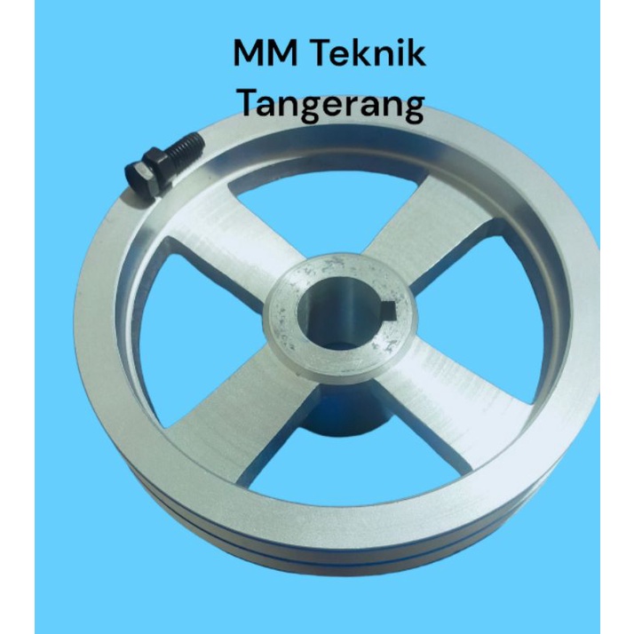 Pully A2 x 7 inchi AS 0, 10, 12, 14, 15, 16, 17, 18, 19, 20, 22, 24, 25, 1&quot;, 28, 30, 32 mm Alumunium Poli Pulley Puli All A2x7&quot; A2x7 A2 x 7&quot; A 2x7&quot; 2x7 lobang lubang Pulli A2-7&quot; A2-7