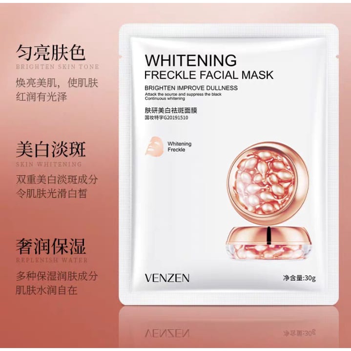 Veze Masker Wajah Whitening Freckle Facial Mask By AURORA