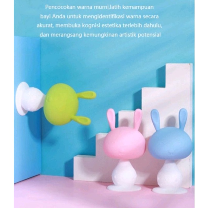 BOSS BAYI - Gigitan Silikon Bentuk Jamur / Teether Silicon Mushroom Ada Lonceng Bisa Bunyi