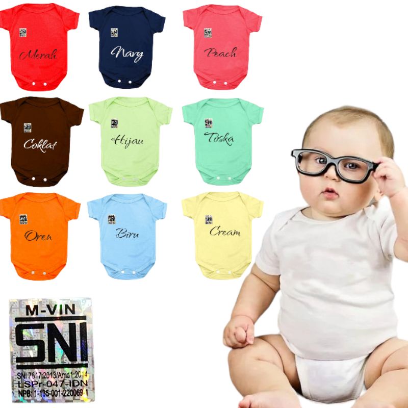 Jumpsuit Bayi / Jumper Pendek / Jumper Polos Bayi / Jumper Baju Bayi Perempuan Laki Laki Baru Lahir Malvin Collection