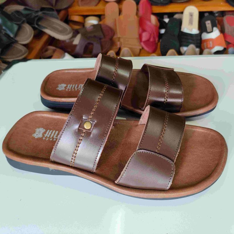 sandal kulit asli pria 100% original/sandal kulit original pria/sandal kulit asli