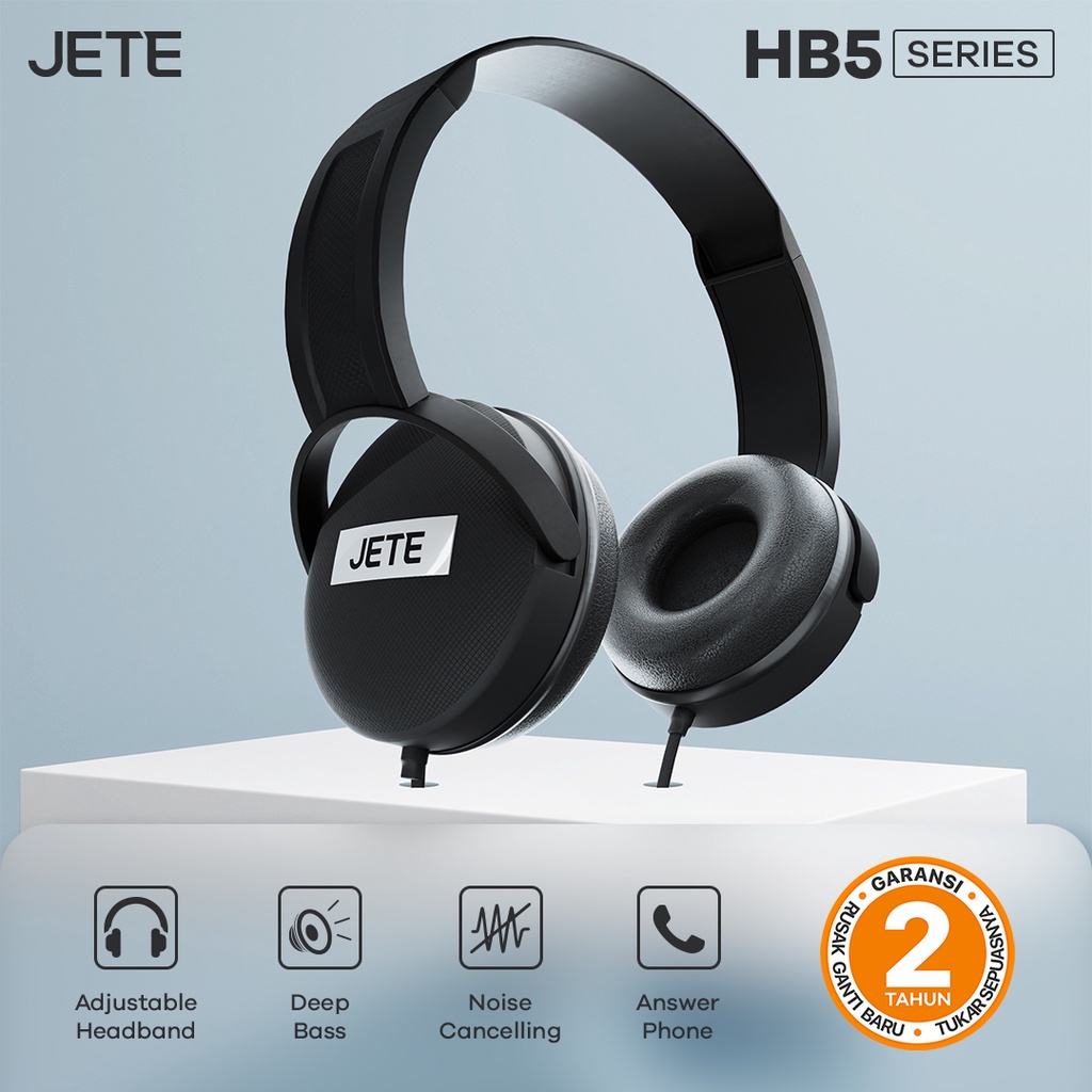 Headset Headphone JETE HB5  Noise Cancelling - Garansi 2 Tahun