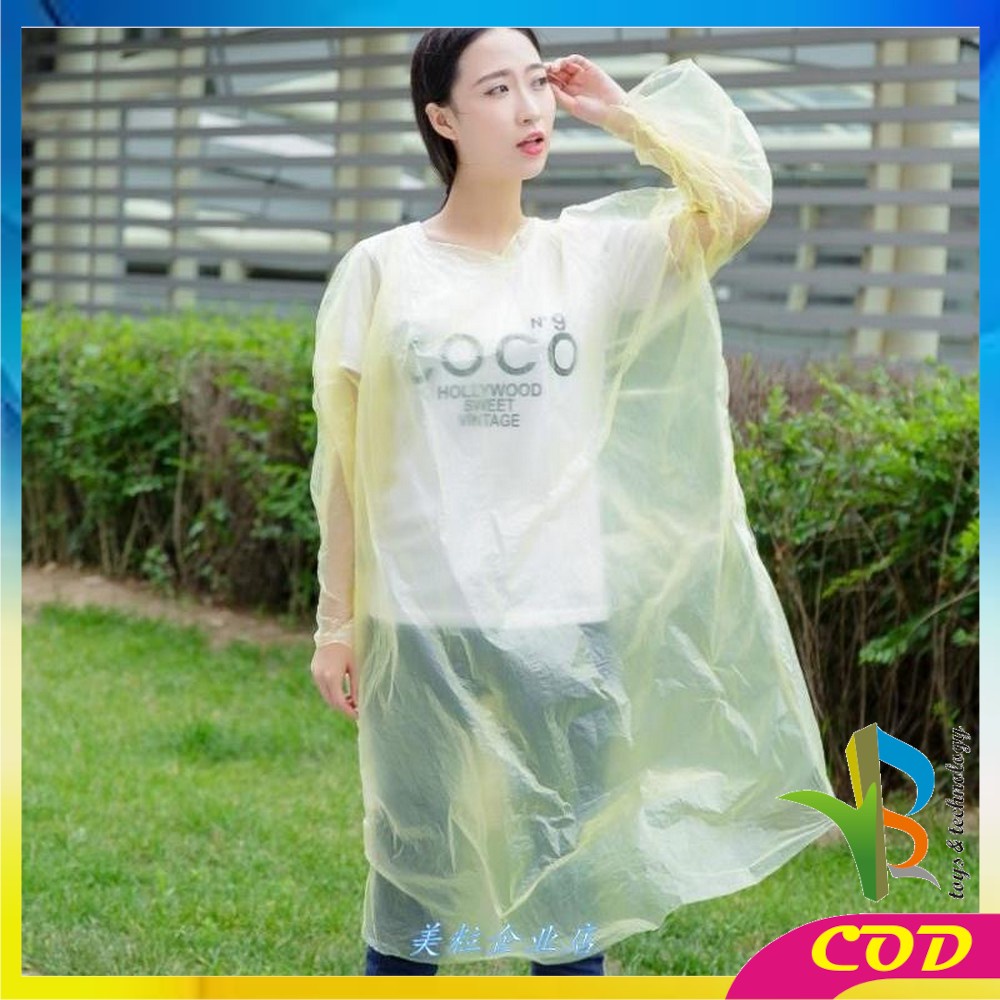 RB-C174 Jas Hujan Plastik Murah Sekali Pakai Disposable Raincoat Mantel Hujan Kantong Kresek