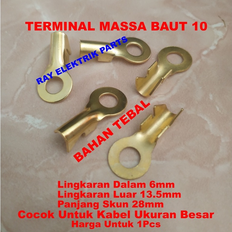 Skun Aki BESAR M6/ Skun Ring Baut 6mm BESAR/ Skun Kabel M6 BESAR
