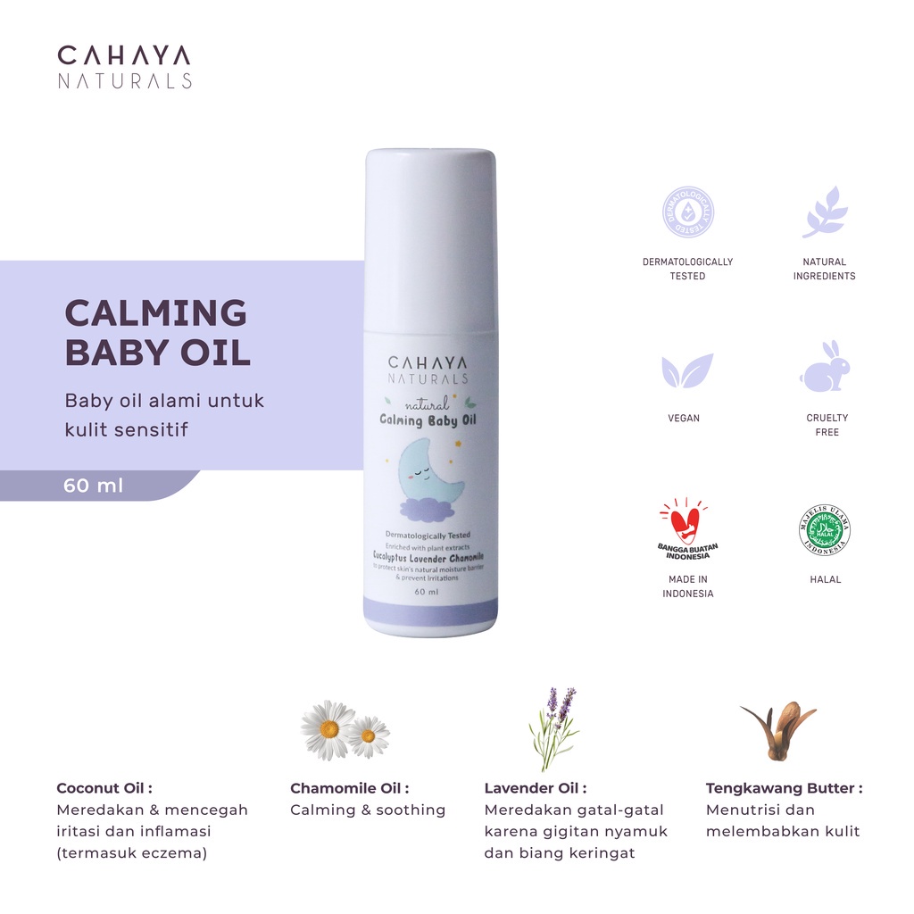 CAHAYA NATURALS CALMING BABY OIL 60ML