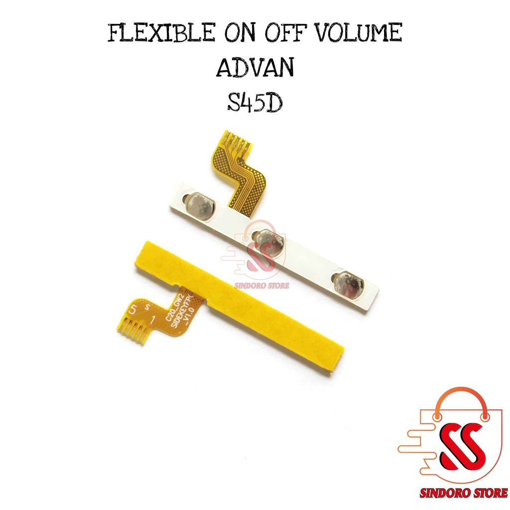 Flexible On Off Advan S45D Fleksibel Tombol Power Volume