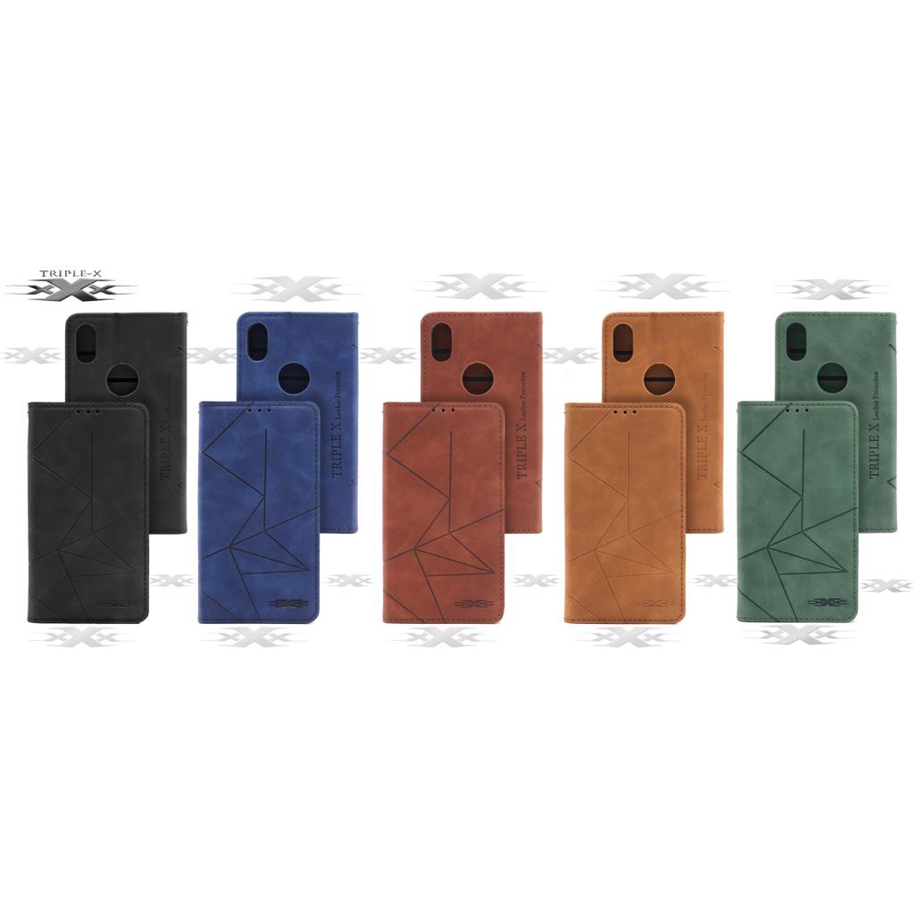 FLIP CASE MAGNETIC STANDING MOTIF GARIS INFINIX NOTE 8  NOTE 10  NOTE 10 PRO  NOTE 11  NOTE 11 PRO  