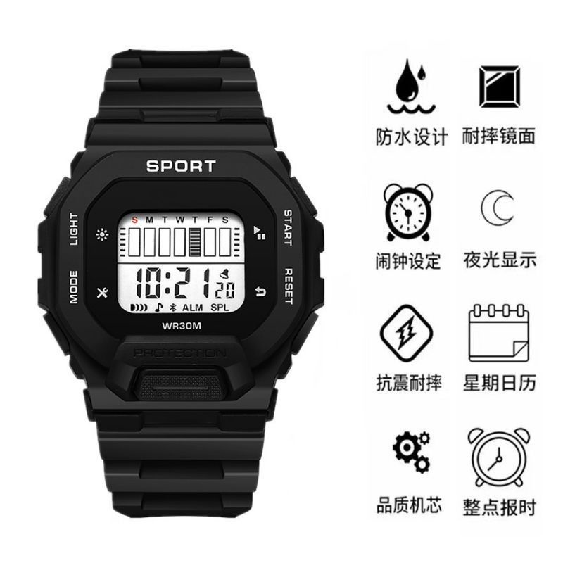 (Terima Cod)Jam Tangan Pria Sport Digital Sergi  New Strap Rubber/Karet(Dikirim Jakarta)