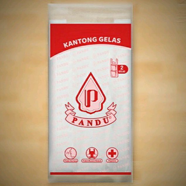 Kantong Kresek Gelas Take Way / Plastik Bening Cup UK.2 Gelas Merk PANDU