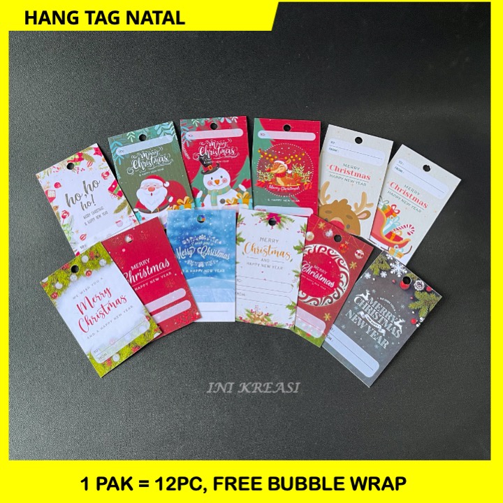 

HANG TAG NATAL, CHRISTMAS TAG, GIFT NATAL ISI 12PC
