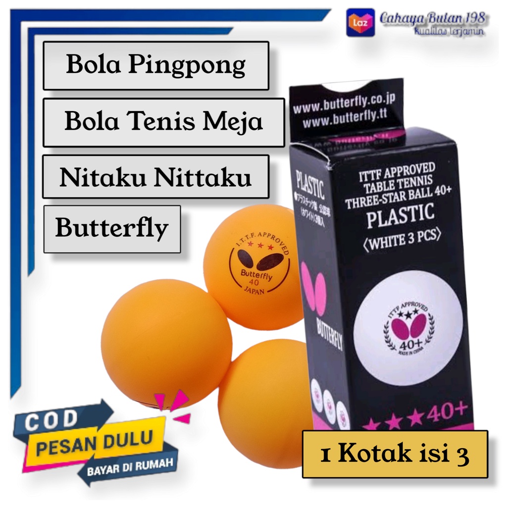 Bola tenis meja Bola pingpong Butterfly Bola pingpong Nitaku Nittaku Bola pingpong murah
