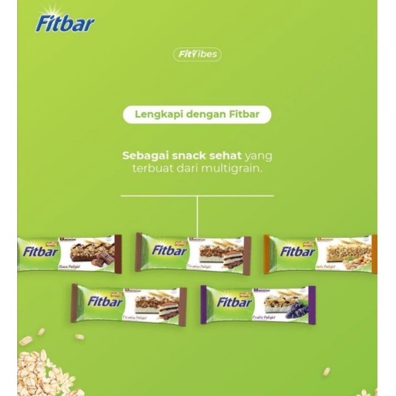 FITBAR Sereal Bar - Choco Tiramisu Fruits Nuts  - Cemilan Sehat Oat Gandum Instan - Snack Diet - Multigrain