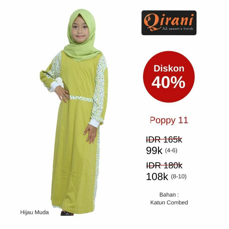 GAMIS ANAK WANITA QIRANI KIDS POPPY 11