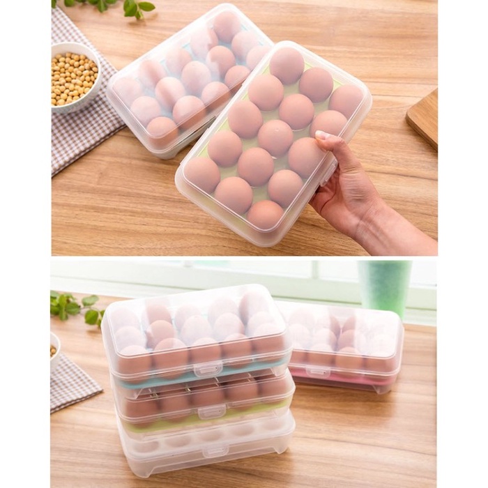 Box Telur Kotak Penyimpanan Telur 15 Sekat / EGG Storage