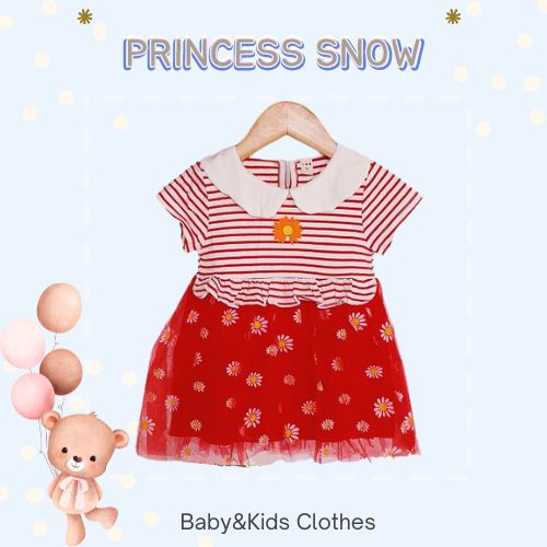 PrincessSnow SALUR SUNNY ROSE  2104  anak perempuan /Baju anak perempuan/gaun anak/rok anak cewek/ka