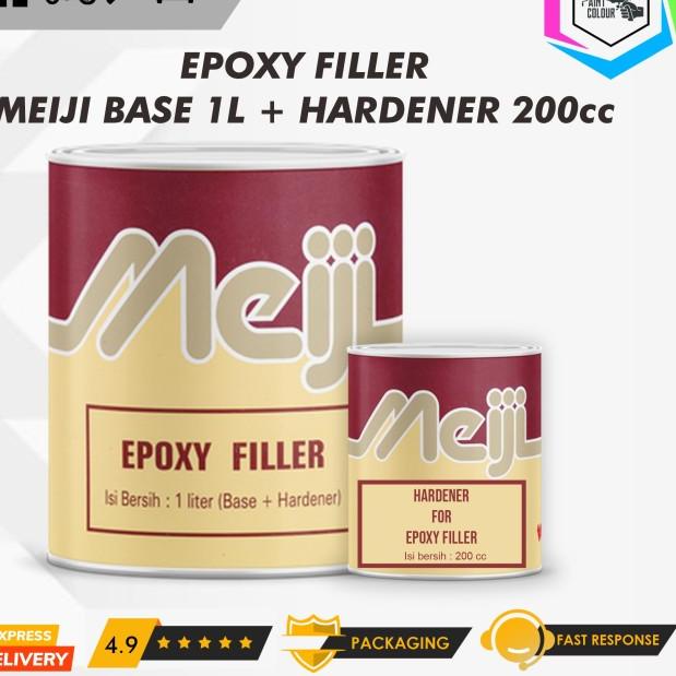 Epoxy Filler / Cat Dasar MEIJI Filler 1kg + Hardener - Abu-abu