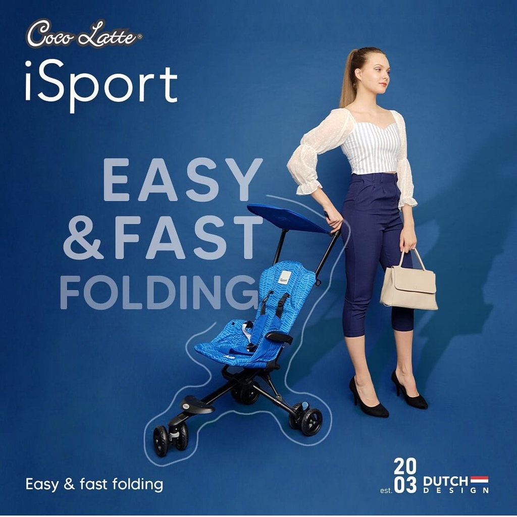 Kereta Dorong Cocolatte UR 2008 Isport K197 D Blue / Cocolatte Isport / Traveling Stroller / Strolle