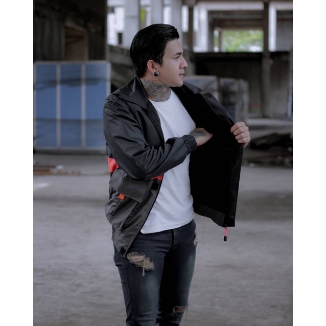 Jaket Parka Taslan The Bojiel Grey Jaket Parasut Jaket Pria Jaket Outdoor