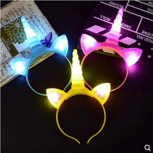 Bando Led Nyala Karakter Unicorn Anak