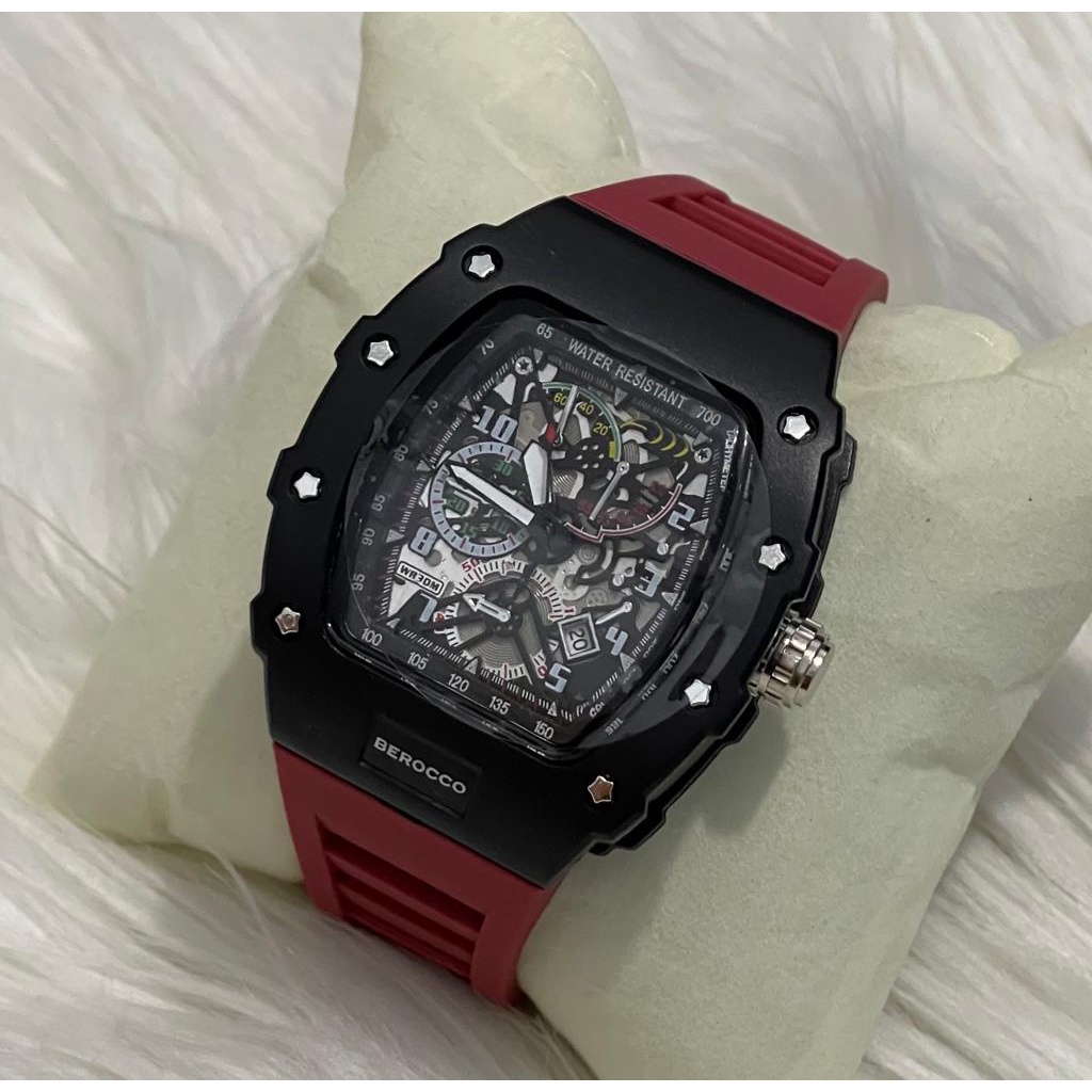 [DGS] JAM TANGAN PRIA STRAP RUBBER TGL AKTIF ORIGINAL TAHAN AIR BC-4550