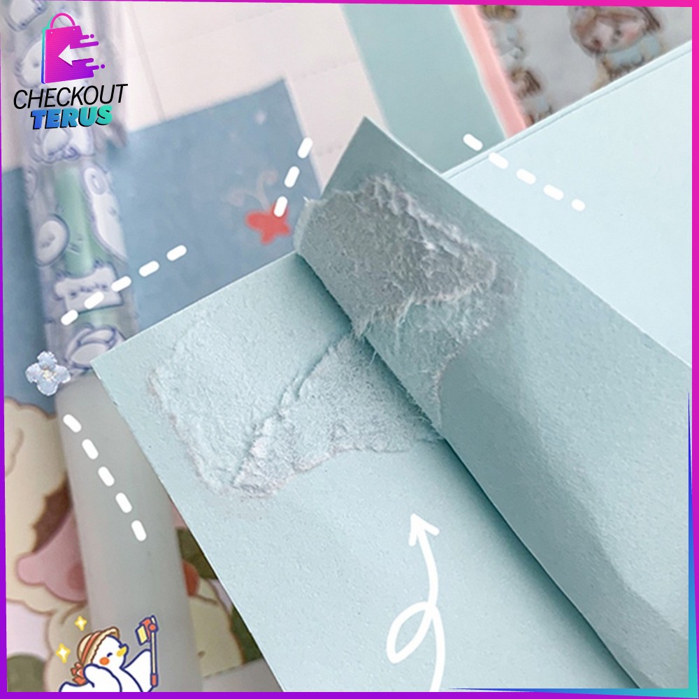 CT A41 Pena Lem Pulpen Mekanik Ballpoint Motif Kartun Cepat Kering Warna Permen DIY Stationery Portabel