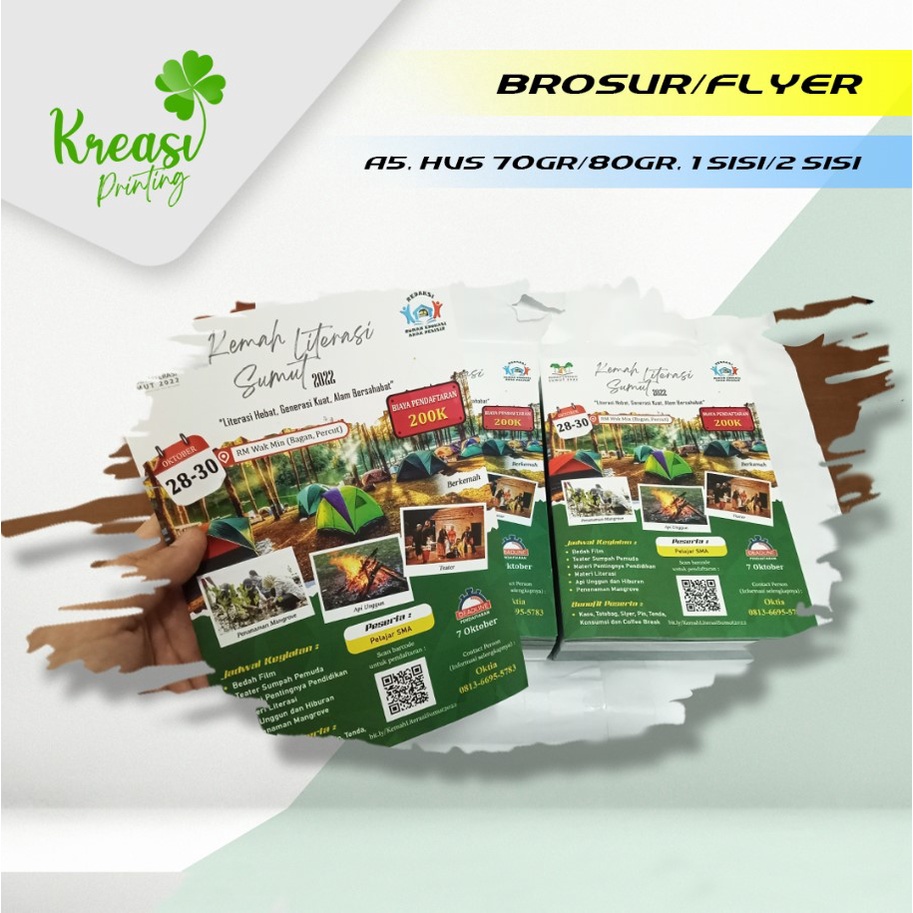 

CETAK BROSUR/FLYER HVS FULLCOLOUR MURAH & CEPAT 1 HARI SIAP (UK. A5 1 SISI/2 SISI)