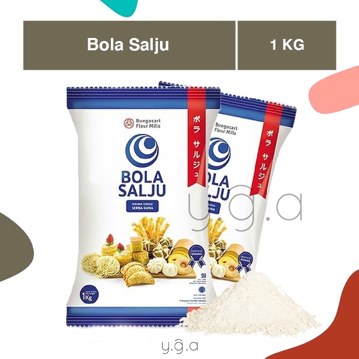 

Terigu Protein Sedang Serba Guna Bola Salju 1KG / Bungasari