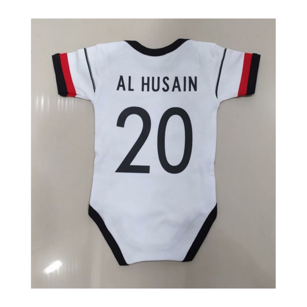 Jumper bayi jerman home newborn baju kodok kaos piala dunia sepak bola fashion katun jumpsuit pakaian anak romper jersey sport outfit apparel club baby terusan bodysuit putih