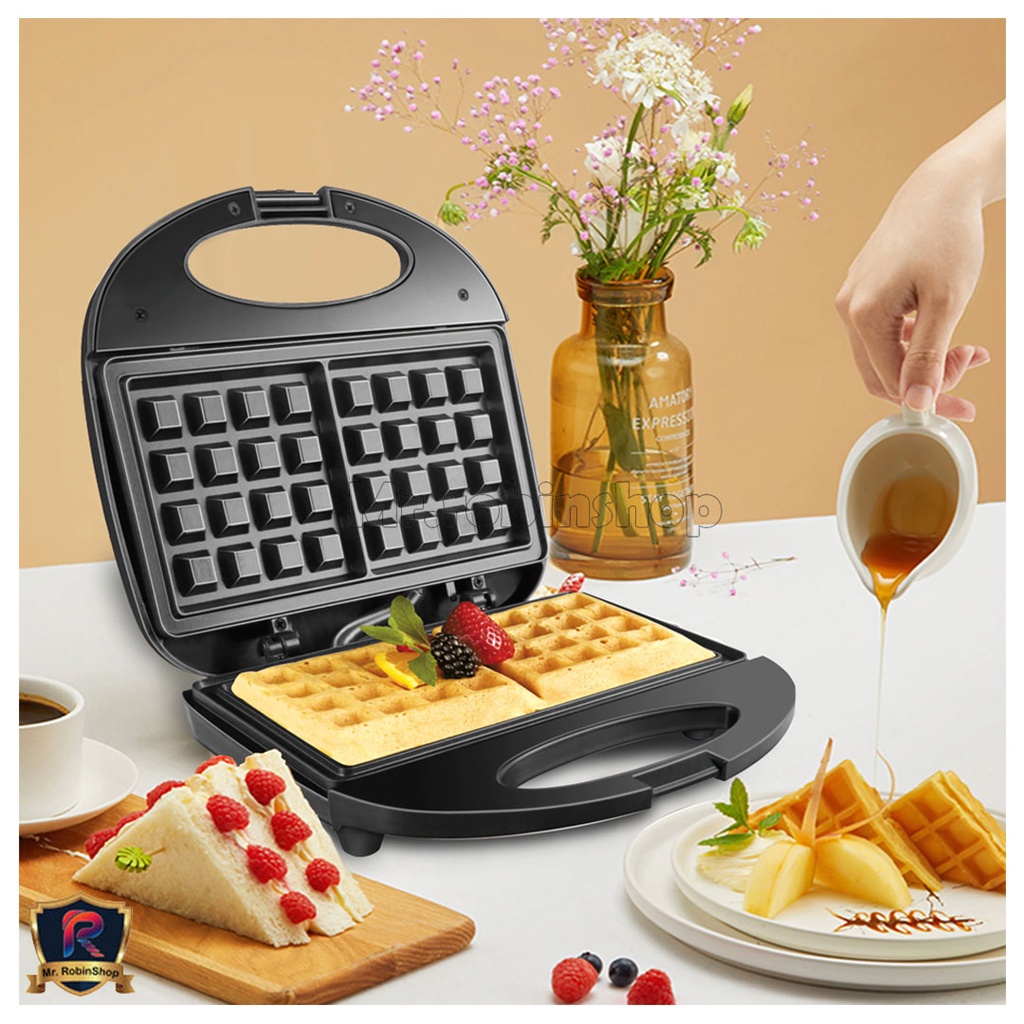 WAFFLE / CROFFLE MAKER 2 LAPIS PEMANGGANG ROTI WAFFLE SANDWICH V-885