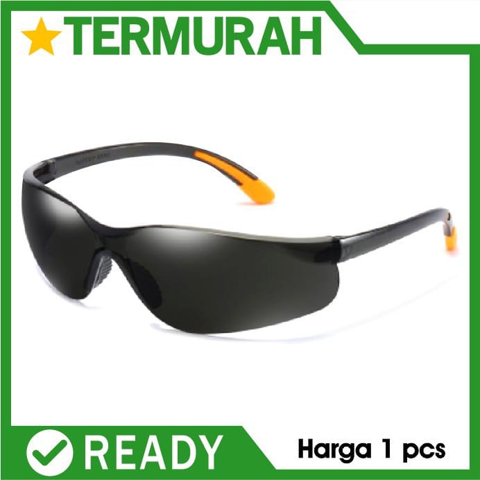 Kacamata las hitam gelap pekat fashion, safety