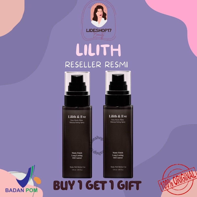 [READY] Lilith and Eve Party Rocks Matte Makeup Setting Spray Fine Mist Setting Spray Lilith and Eve / 120ml