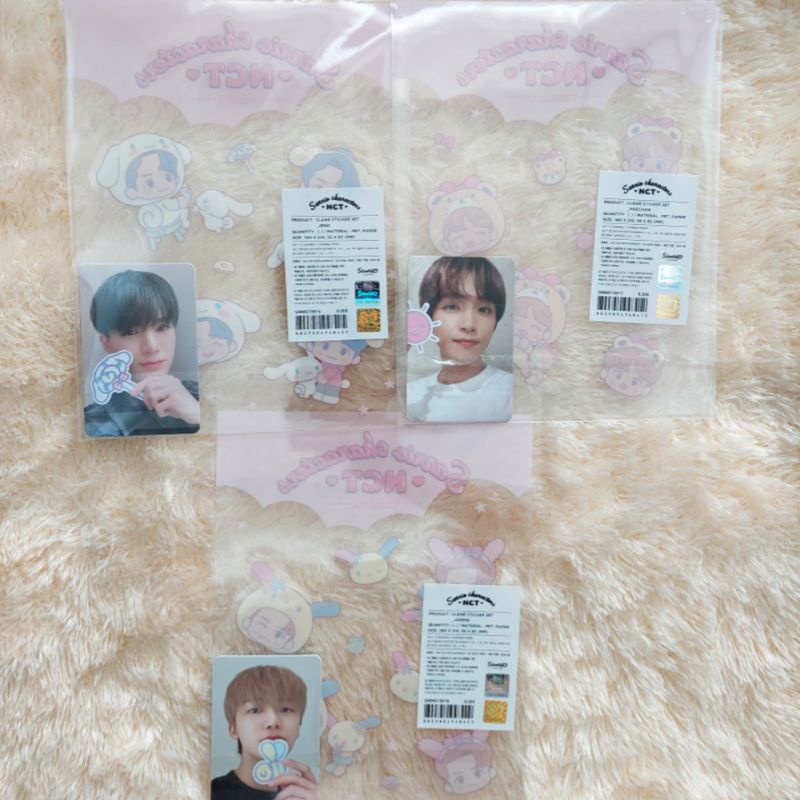 [SEALED] NCT SANRIO CLEAR STICKER HAECHAN JAEMIN JENO PHOTOCARD PC