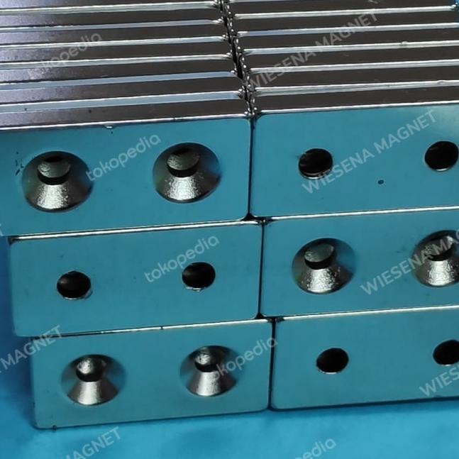 Magnet Neodymium 40x20x5mm (hole 10/5mm) N52