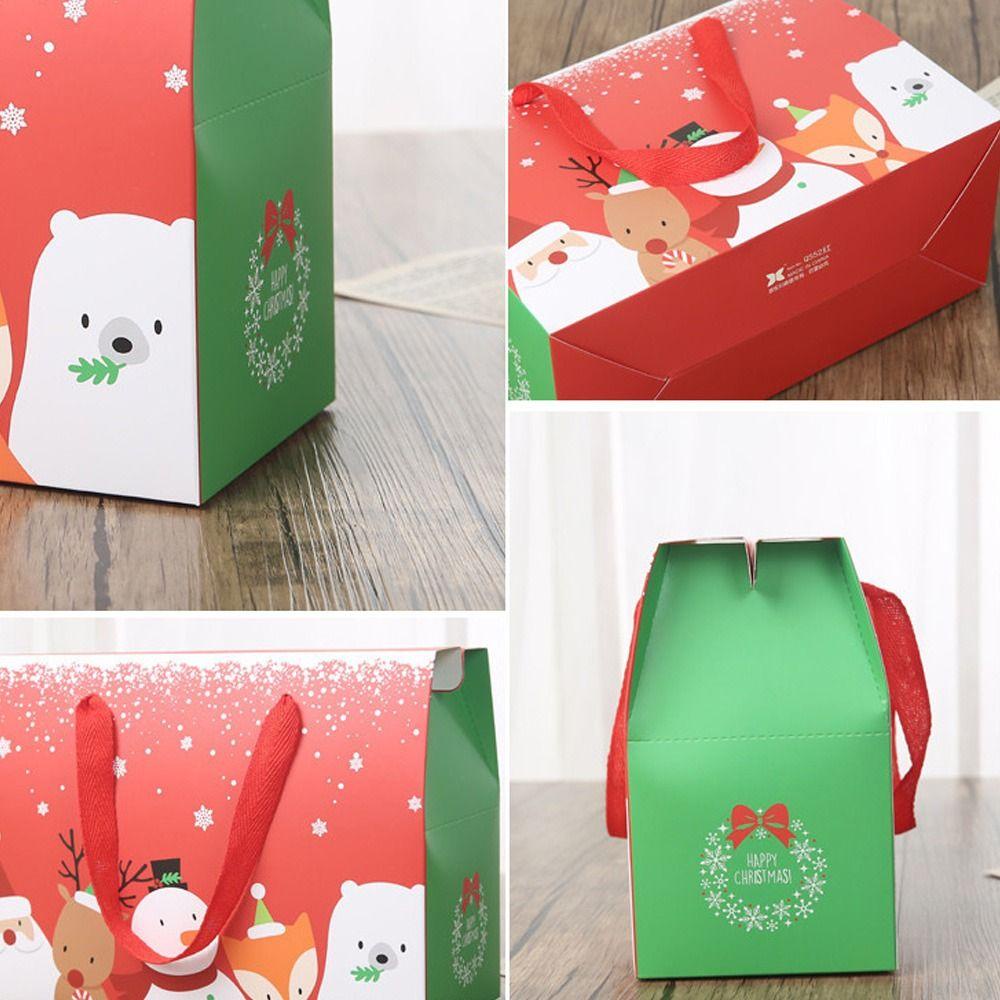 R-flower Merry Christmas DIY Hadiah Xmas Tahun Baru Pesta Dekorasi Rumah Candy Box